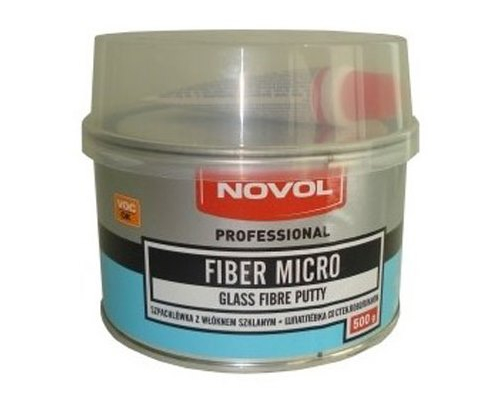 Glaistas su stiklo pluoštu 500g. NOVOL Fiber Micro