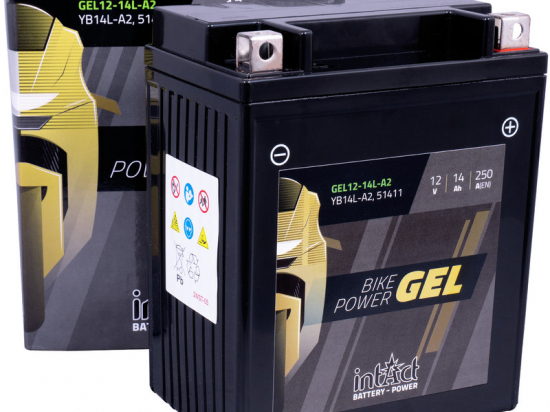 intact Battery-Power GEL, akumuliatorius motociklams (YB14L-A2) 12V 14AH (c20) 250A (EN)