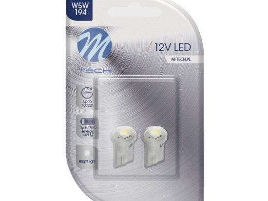 Lemputė LED T10 12V/W5W [Balta]