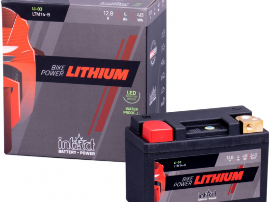 intact Battery-Power Lithium, akumuliatorius motociklams (LTM14-B) 12,8V 4AH (c10)/ 48Wh 240A (CCA)