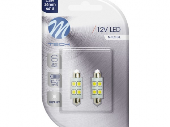 Lemputė LED 12V/C5W 36mm Blister [Balta]