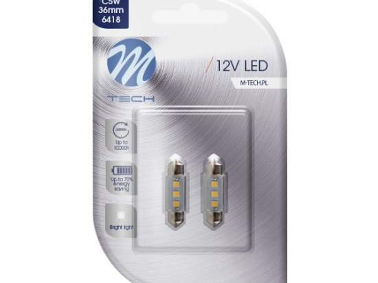 Lemputės LED 12V/C5W 36mm Blister [Balta]