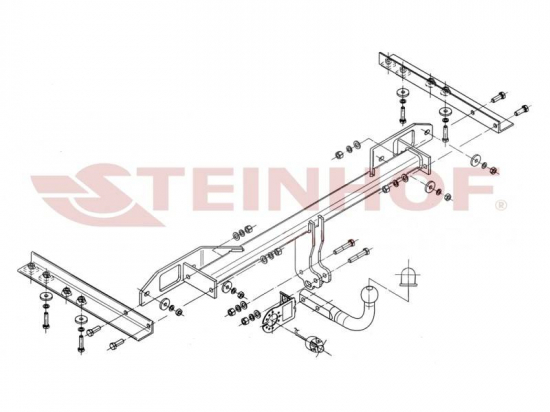 Vilkimo kablys OPEL INSIGNIA 4/5D 08-/prisukamas