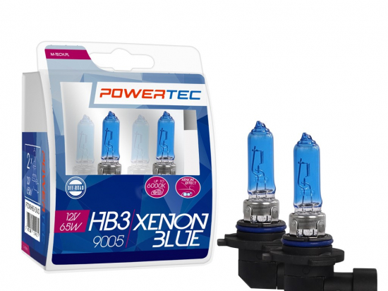 Lemputės HB3 12V 65W x2vnt. M-TECH Xenon Blue 5000K