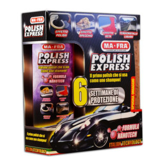 Veidrodinio efekto poliravimo rinkinys POLISH EXPRESS KIT 250 ML+ SPONGE MAFRA