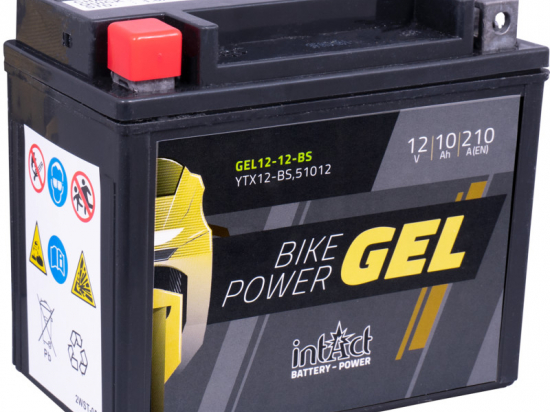 intact Battery-Power GEL, akumuliatorius motociklams (YTX12-BS) 12V 10AH (c20) 210A (EN)