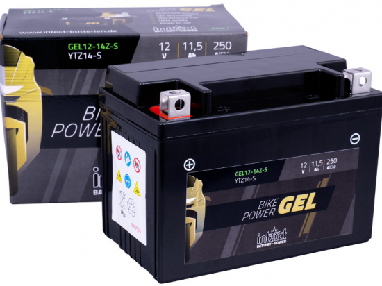 intact Battery-Power GEL, akumuliatorius motociklams (YTZ14-S) 12V 11,5AH (c20) 250A (EN)