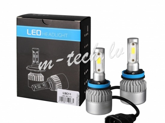 Lemputės LED H11 9-32V x2vnt. 6500K (80W set) P13W