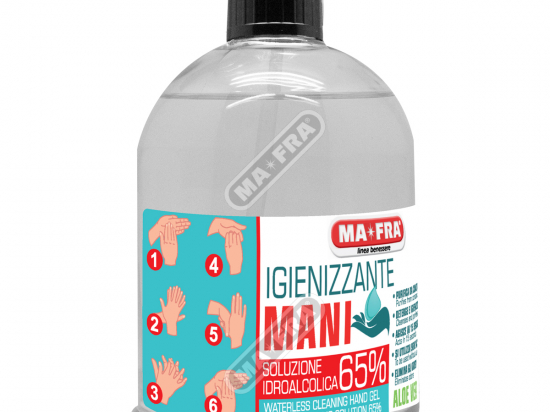 Dezinfekuojantis gelis rankoms 500ml. IGIENIZZANTE MANI DISPENSER 65% MAFRA