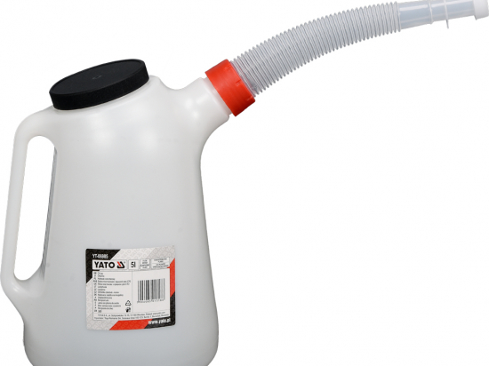Skysčių užpylimo indas su dangteliu ir antgaliu 5L YATO