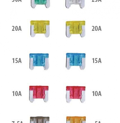 Saugiklių komplektas 10vnt žemo profilio