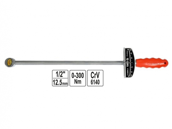 Dinamometrinis švytuoklinis raktas 1/2 0-300nm