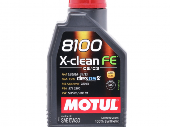 MOTUL 8100 X-CLEAN FE Variklio alyva   5W-30, 1l, Sintetinė alyva