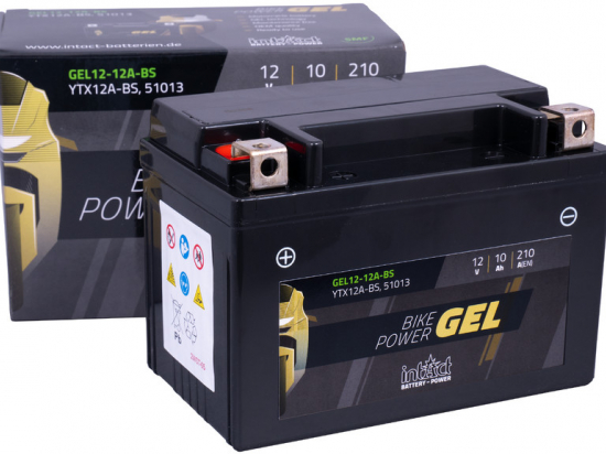 intact Battery-Power GEL, akumuliatorius motociklams (YTX12A-BS) 12V 10AH (c20) 210A (EN)