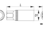 Galvutė žvakei 1/2 21mm YATO